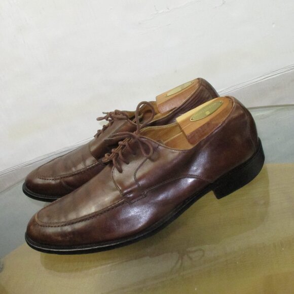 Mercanti Fiorentini Men\'s Oxfords Brown Leather Made In Italy Size 11
